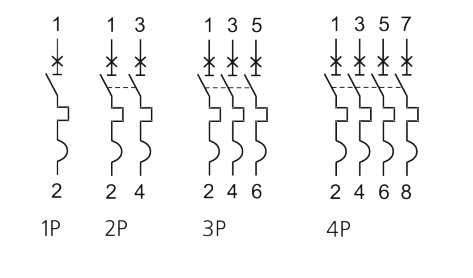 Схема подключения Выключатели автоматические ВА47-29